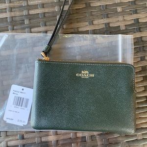Leather Coach Wristlet